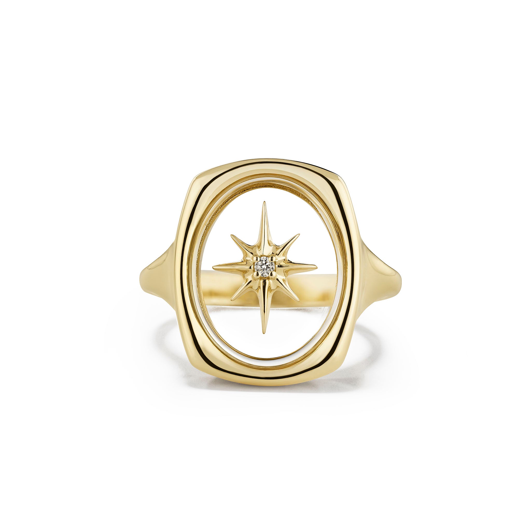 Starburst Gemstone Ring - Crystal