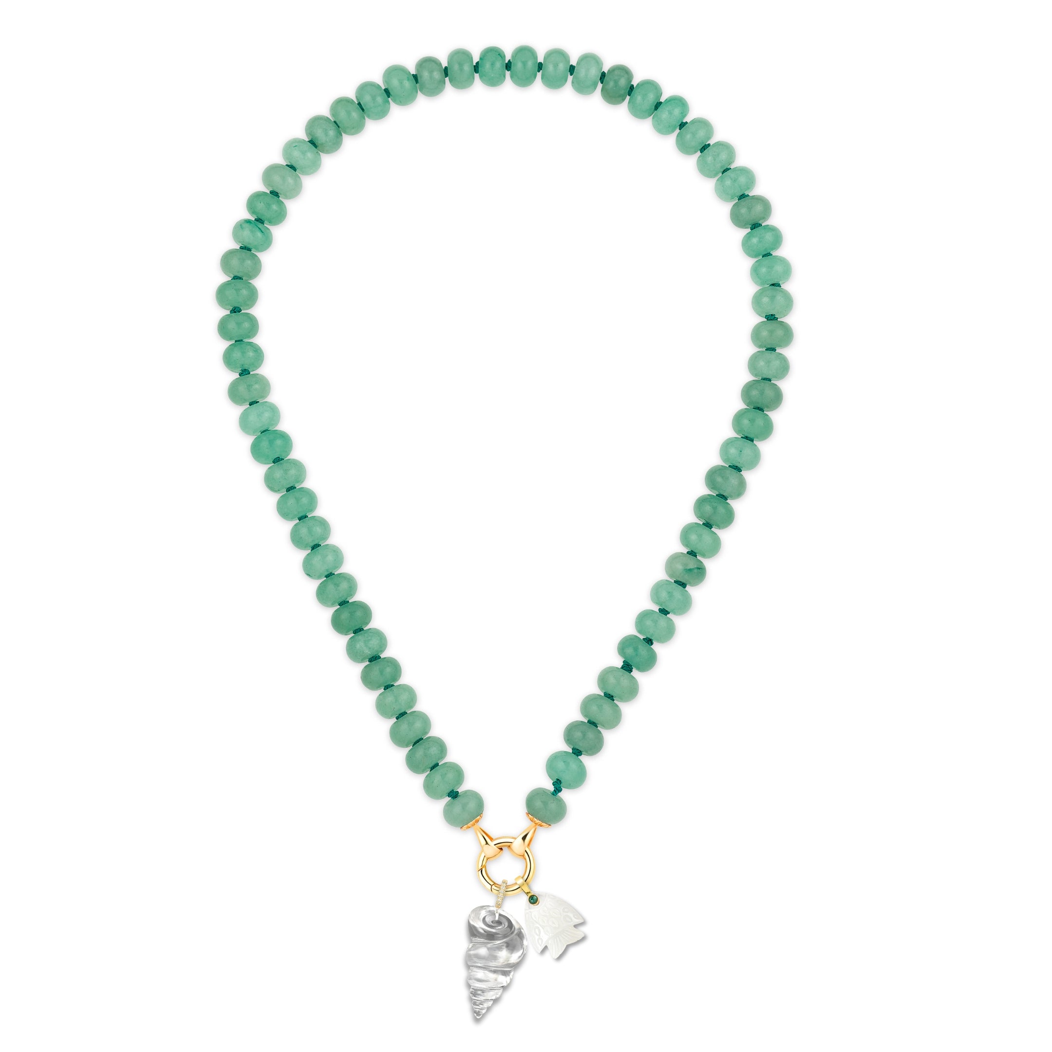 Green Aventurine Rondelle Bead Necklace