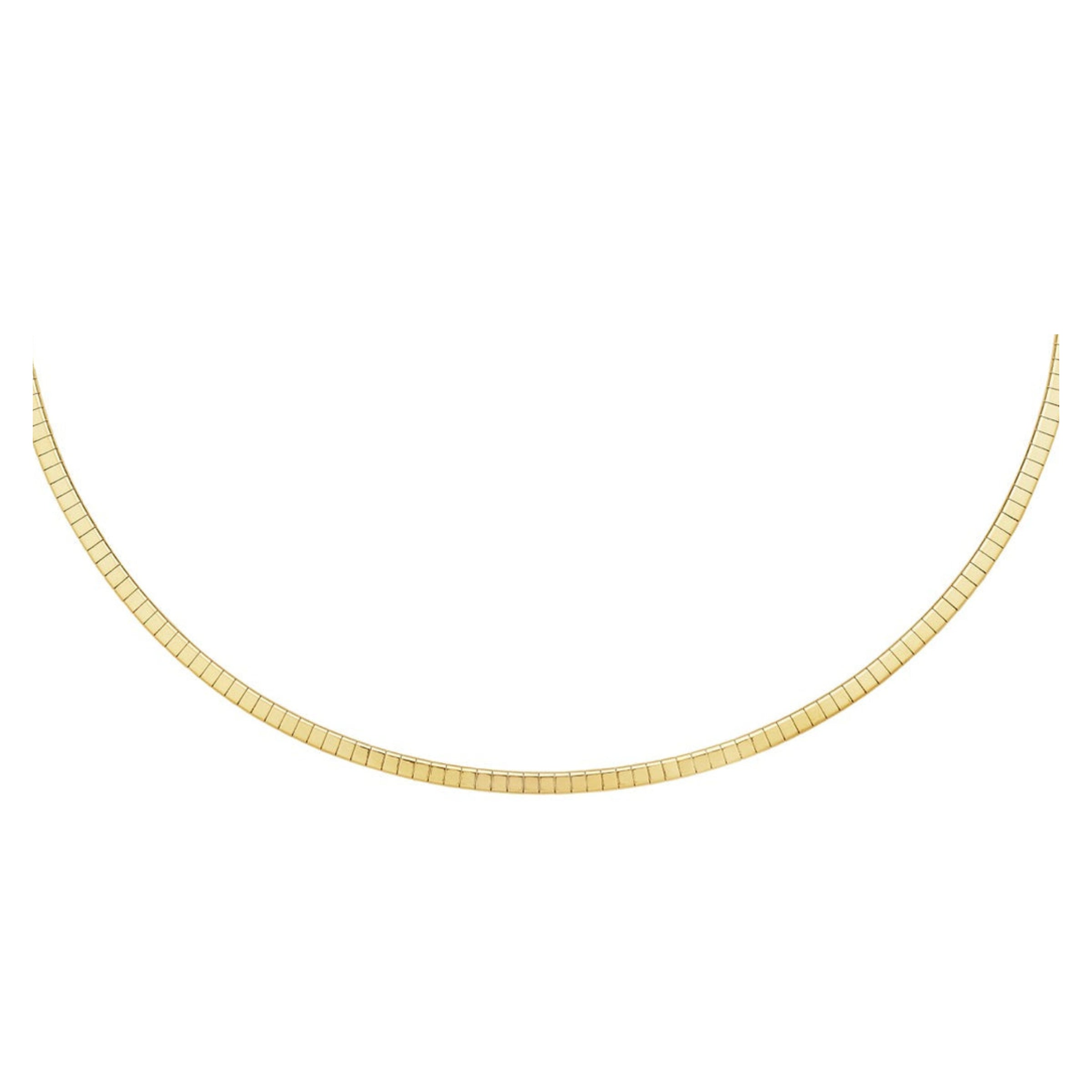 14k gold Cubetto Omega Necklace