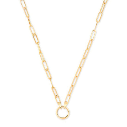 14k gold small Paperclip Chain 