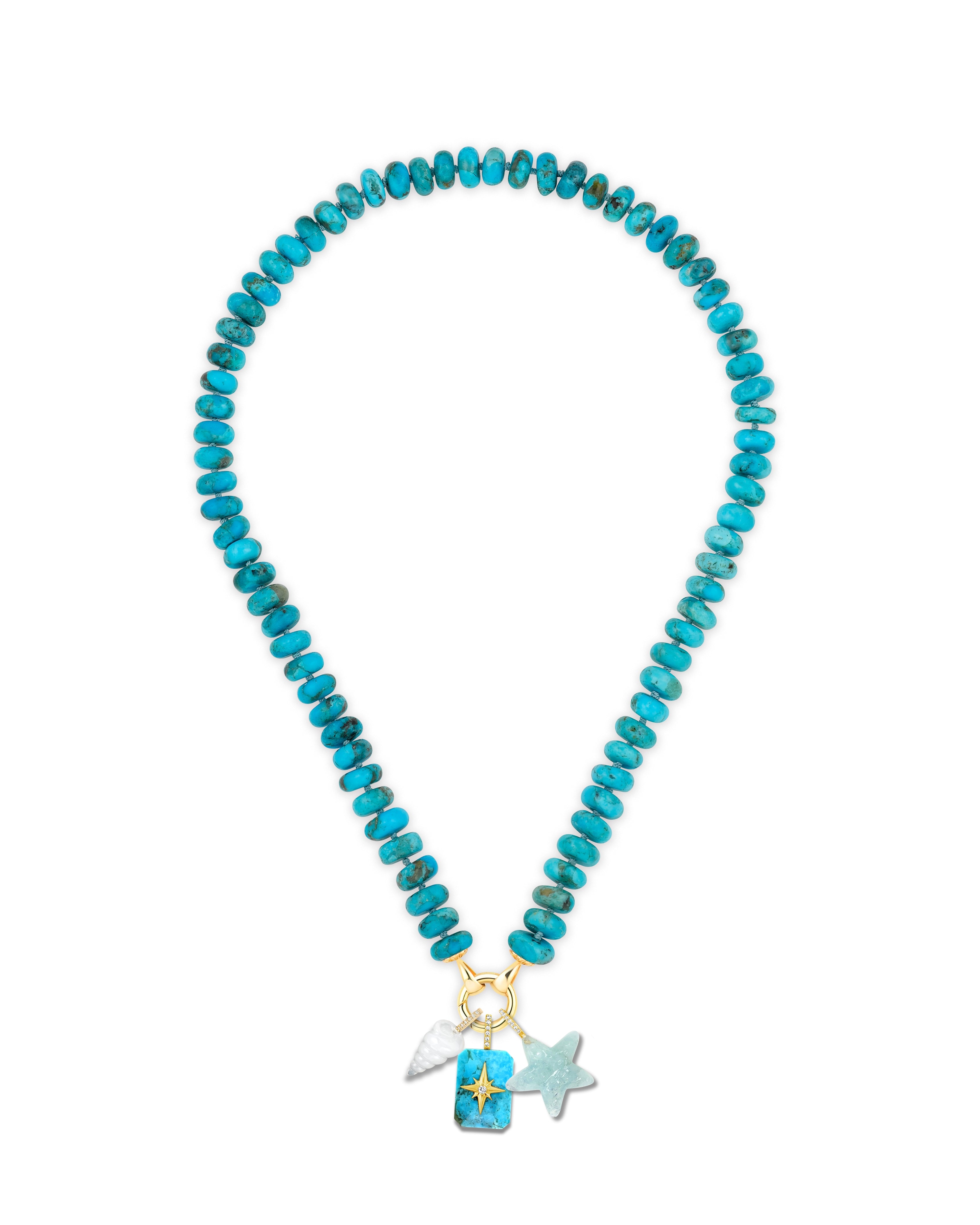 Turquoise Rondelle Bead Necklace