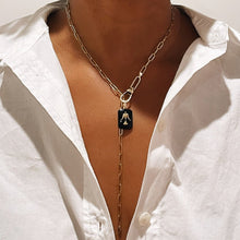 Load image into Gallery viewer, Small Emerald Cut Cabochon Dove Pendant
