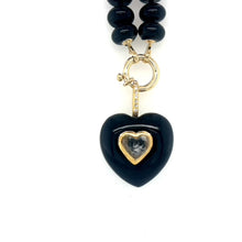 Load image into Gallery viewer, Stone Heart Pendant- Black Onyx
