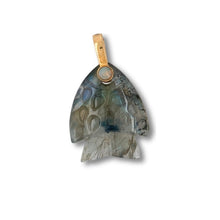 Load image into Gallery viewer, Labradorite Fish Pendant with Gold Bail
