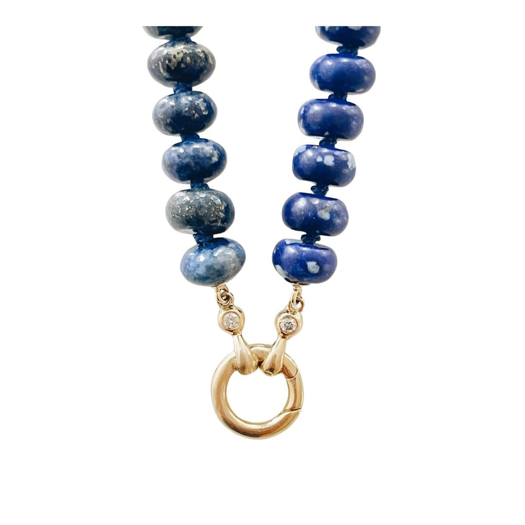 Lapis Lazuli Rondelle Bead Necklace