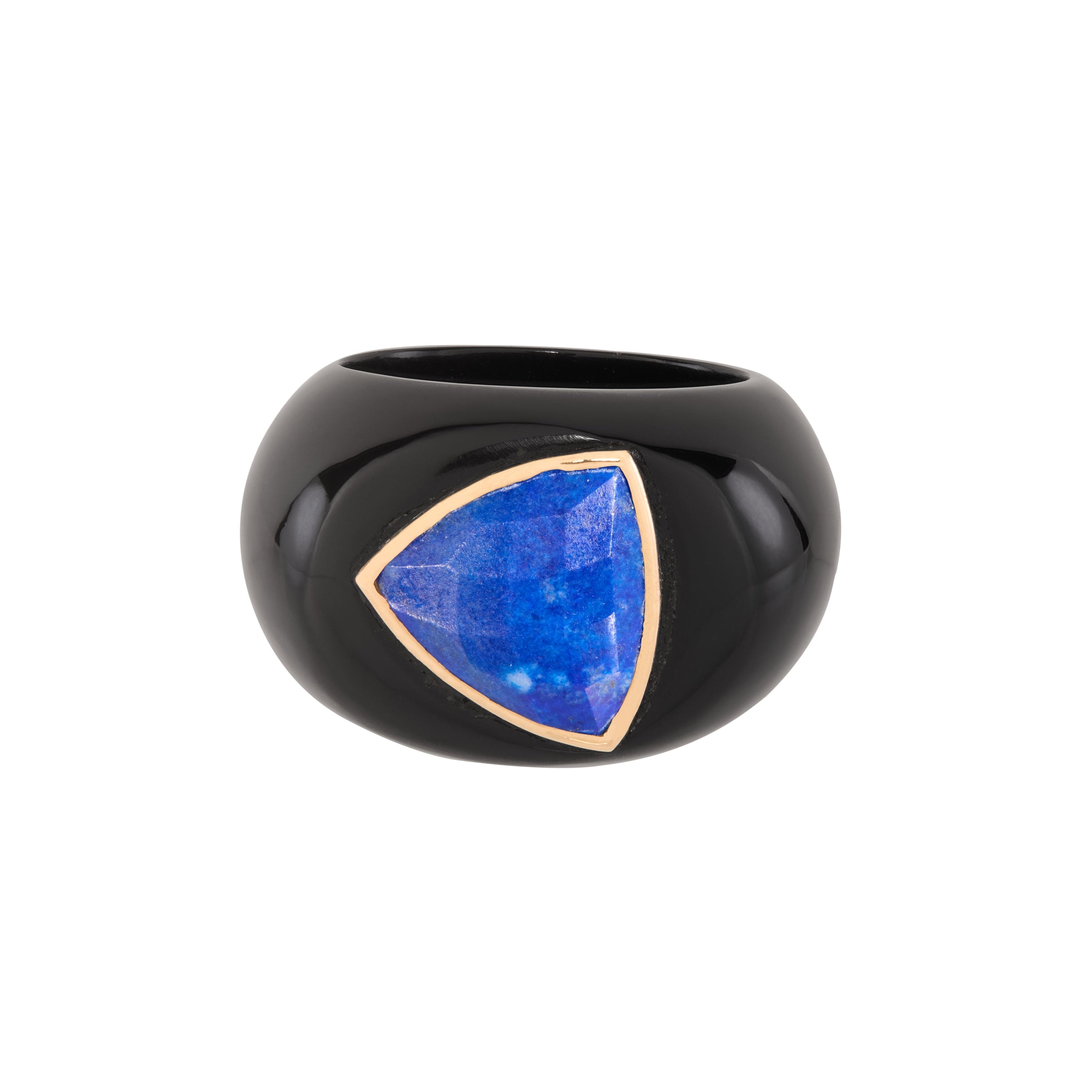 Sculptural Black Onyx Stone Ring