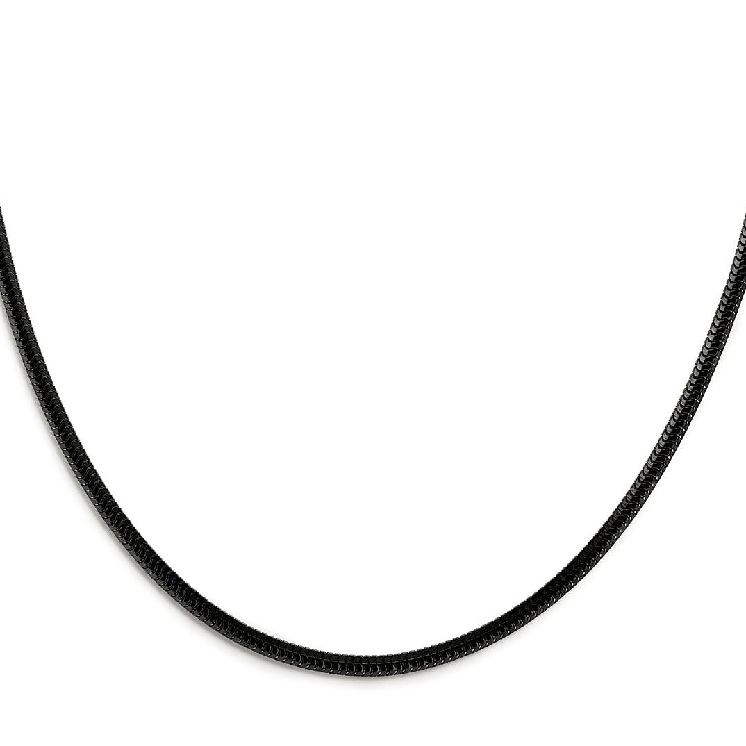 Black Rhodium Silver Snake Chain