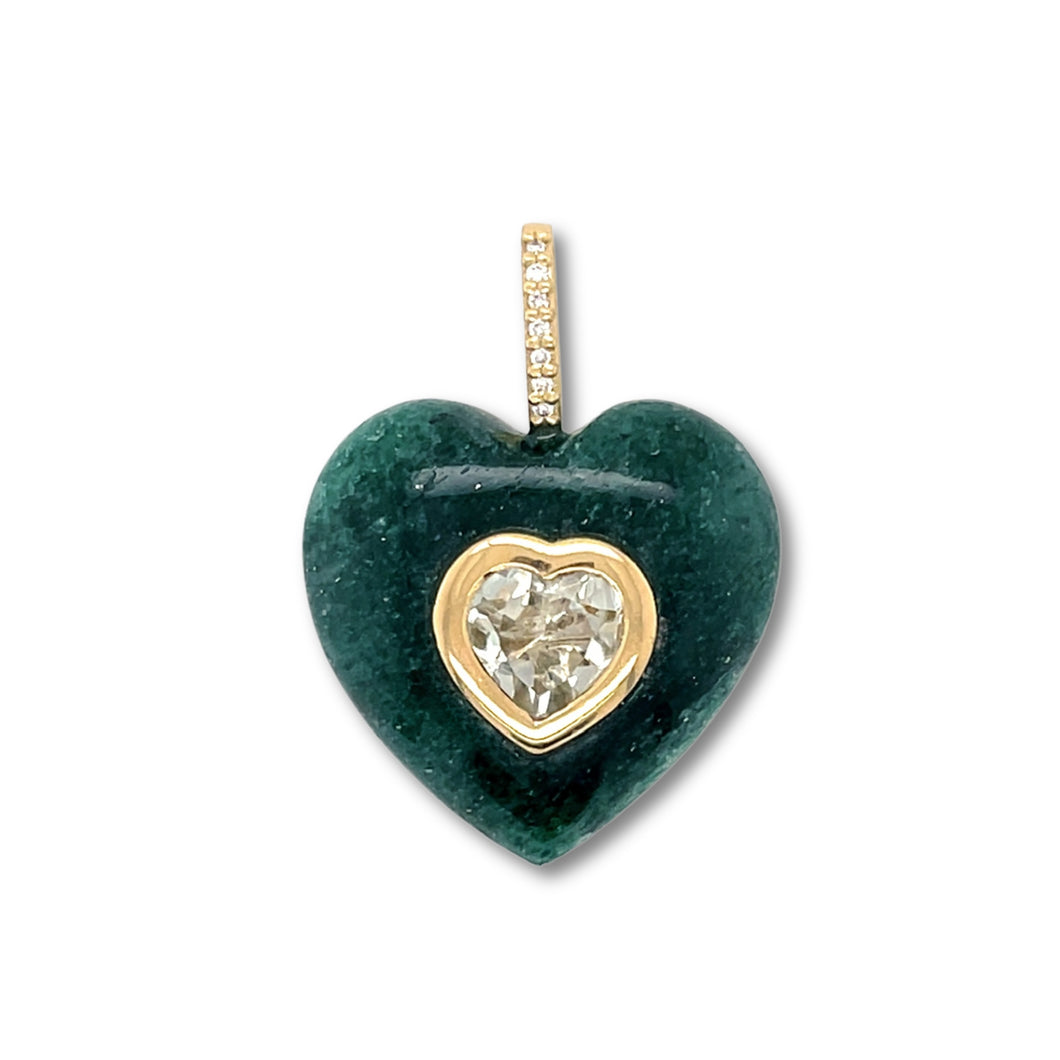 Green Aventurine Heart Pendant