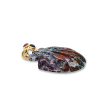 Load image into Gallery viewer, Extra Large Agate Scallop Shell Pendant
