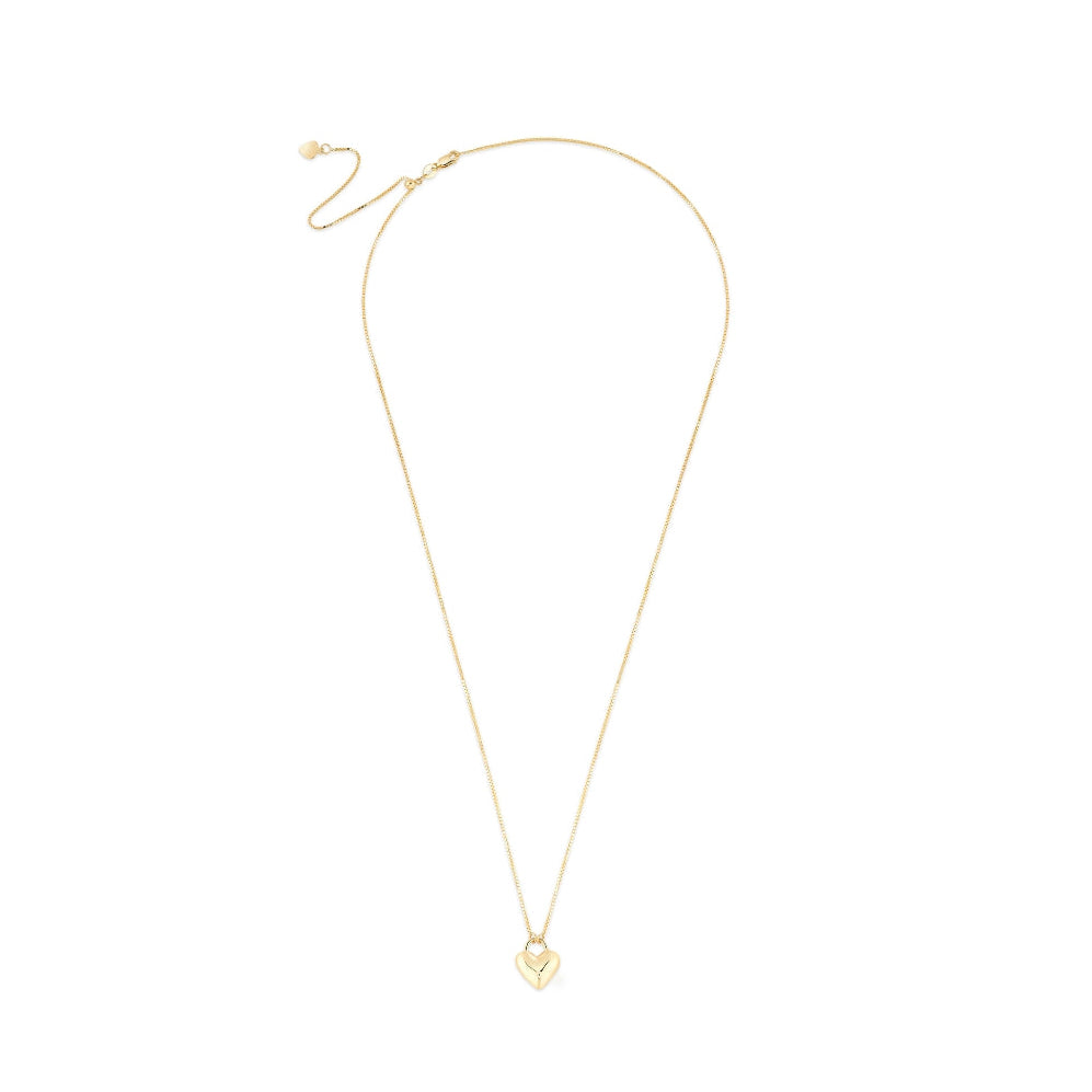 Gold necklace with a heart pendant