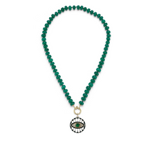 Load image into Gallery viewer, Green Onyx Rondelle Bead Necklace
