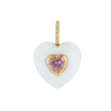 Load image into Gallery viewer, Stone Heart Pendant- White Onyx
