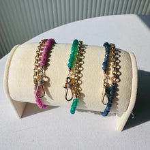 Load image into Gallery viewer, Bead &amp; Chain Wrap Bracelet- Pink Tourmaline
