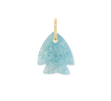 Load image into Gallery viewer, Aquamarine Fish Pendant
