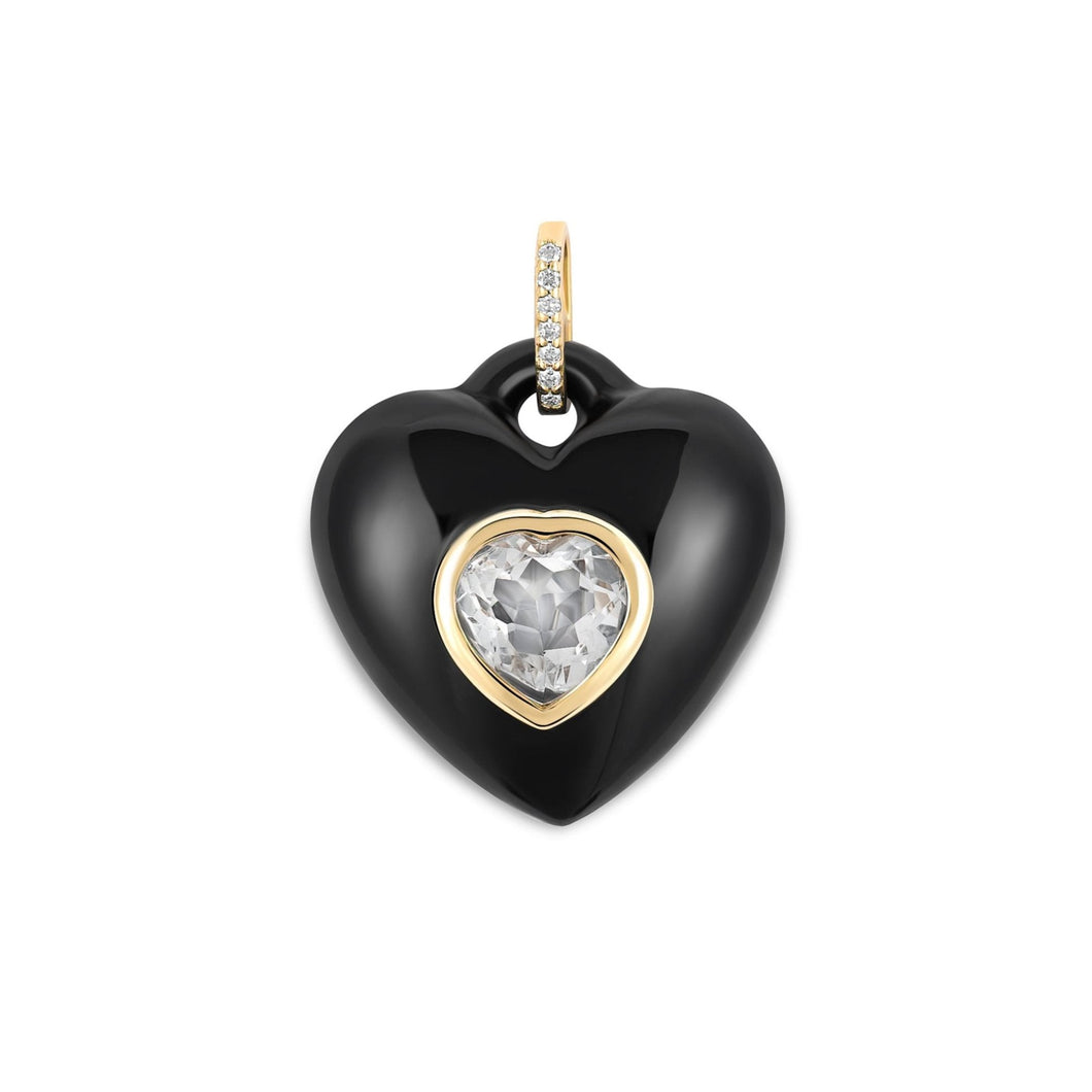 Heart Gemstone Pendant- Black Onyx