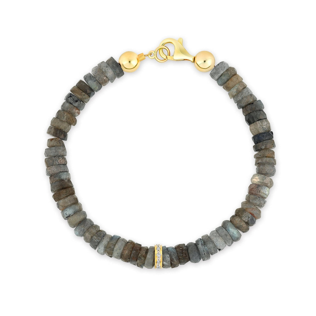 Labradorite Heishi Bead Bracelet