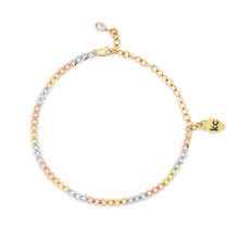 Load image into Gallery viewer, Tri Color Curb Chain Bracelet
