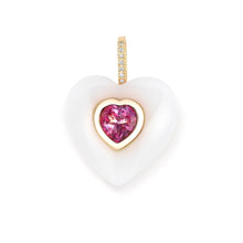 Load image into Gallery viewer, White Onyx Heart Pendant
