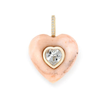 Load image into Gallery viewer, Pink Opal Heart Pendant
