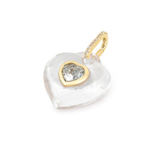 Load image into Gallery viewer, Crystal Heart Pendant - White Topaz
