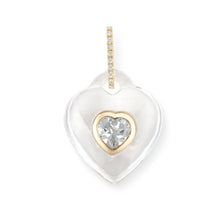 Load image into Gallery viewer, Crystal Heart Pendant - White Topaz
