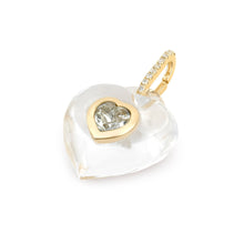 Load image into Gallery viewer, Crystal Heart Pendant - Green Amethyst
