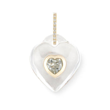Load image into Gallery viewer, Crystal Heart Pendant - Green Amethyst
