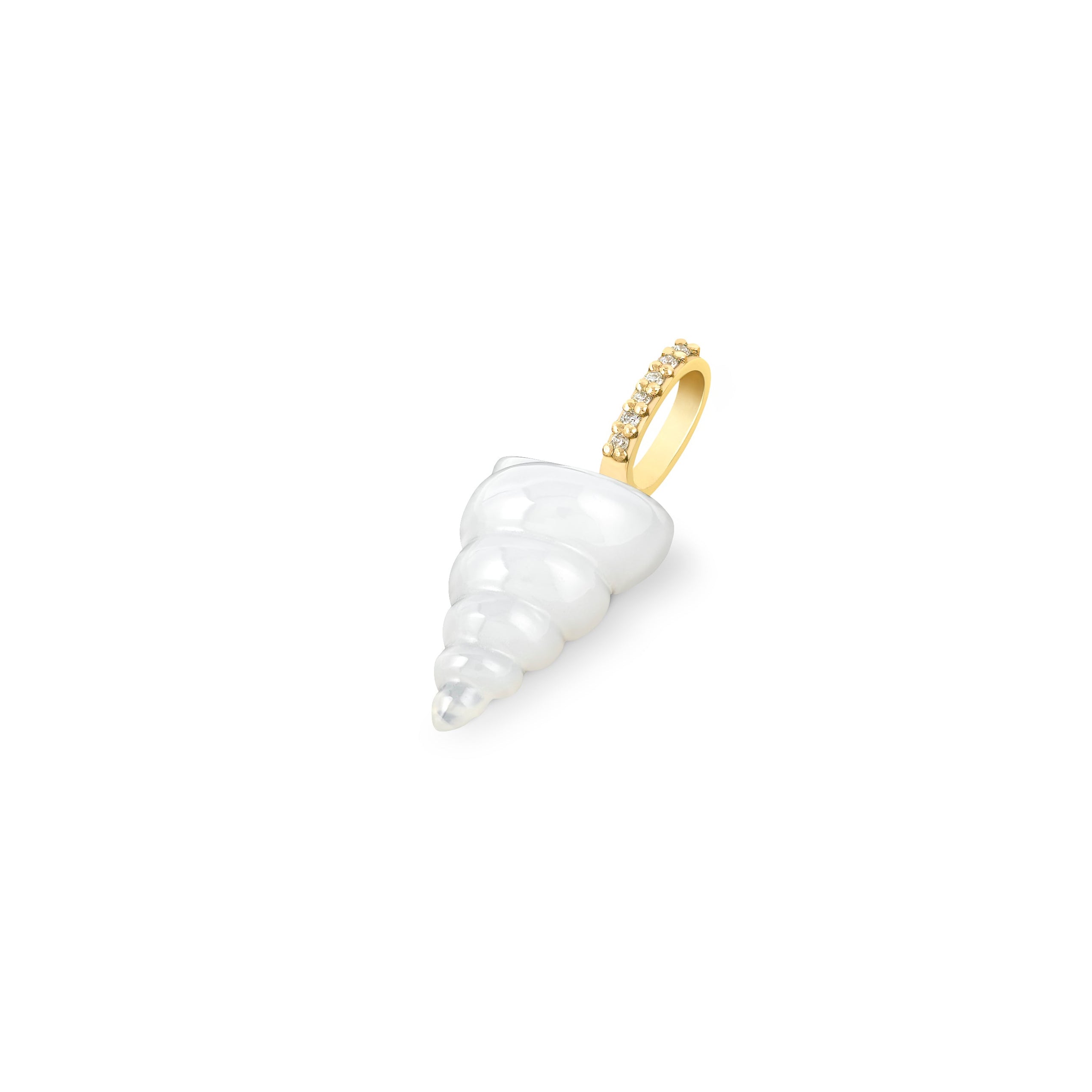 White Onyx Tulip Shell Pendant