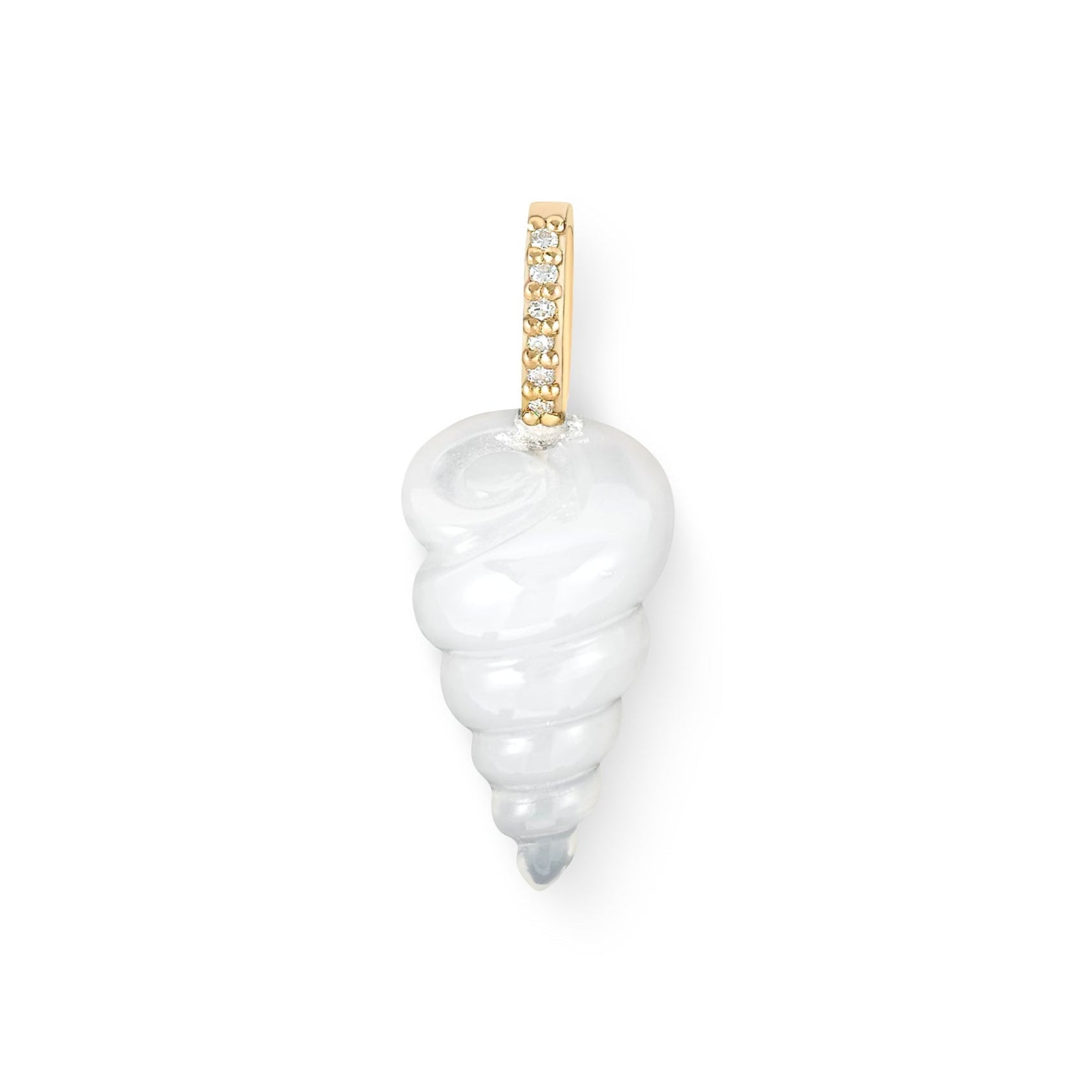 White Onyx Tulip Shell Pendant