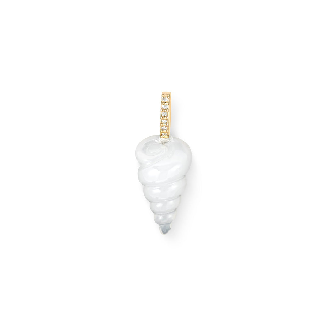White Onyx Tulip Shell Pendant