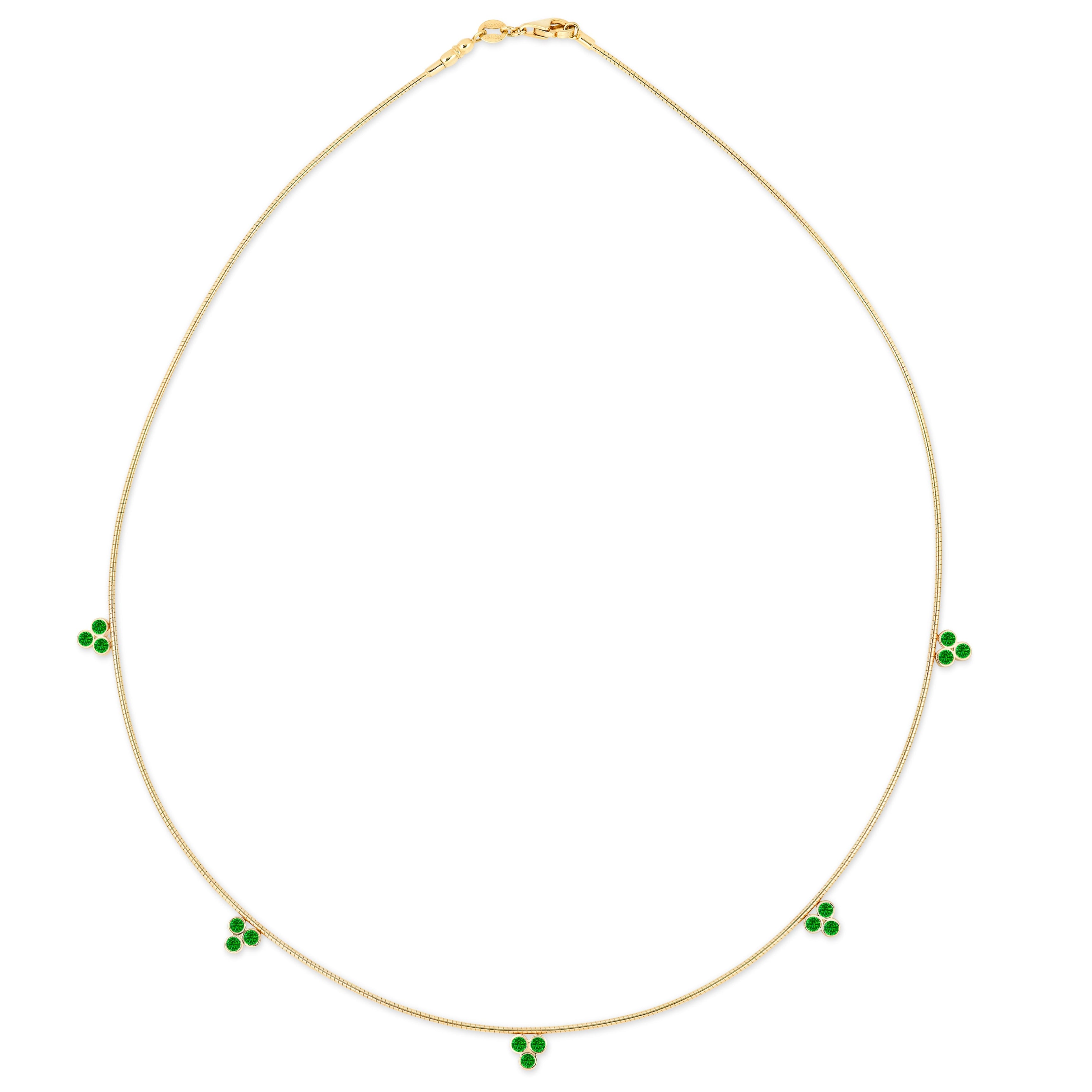 Triple Stone Station Necklace
