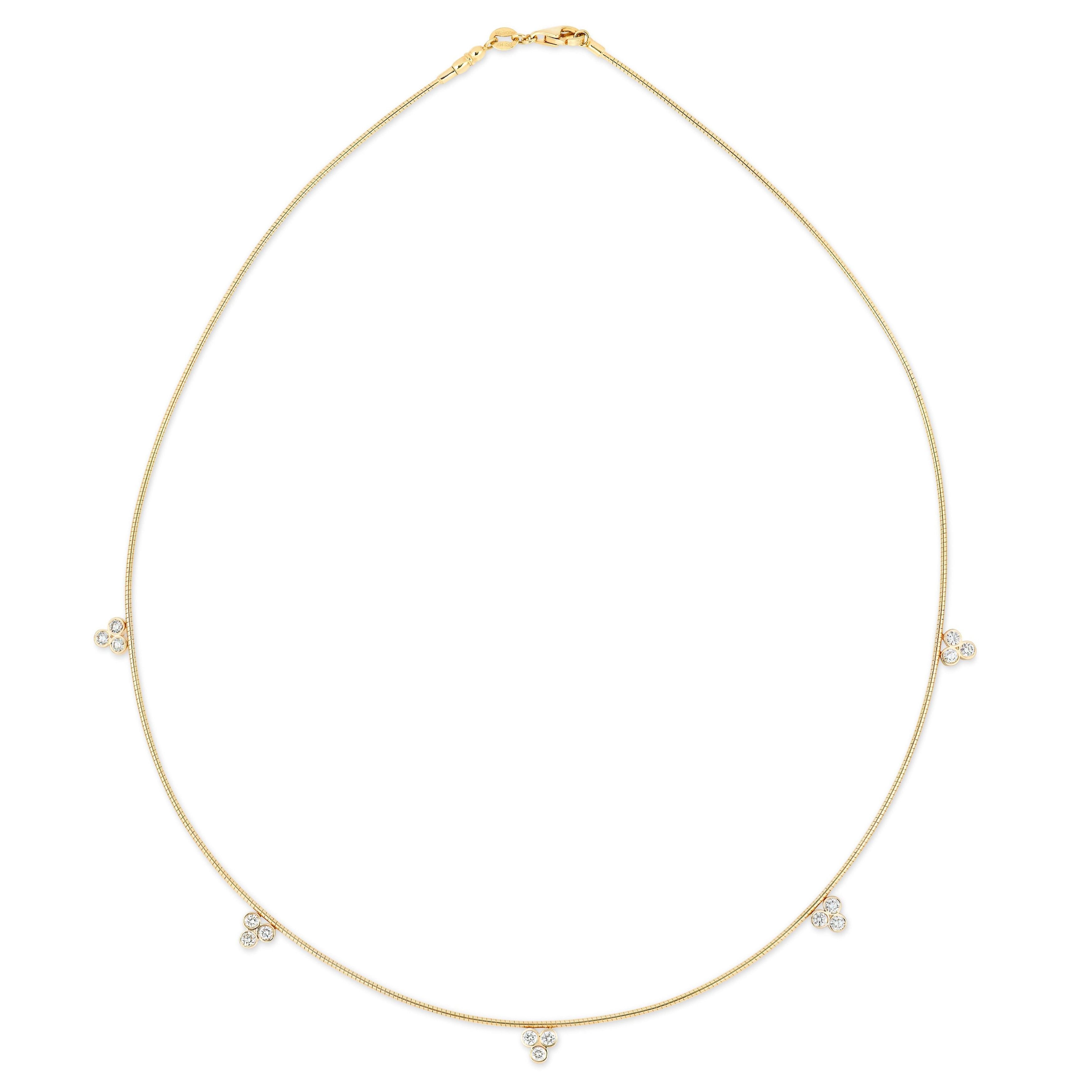 Triple Stone Station Necklace