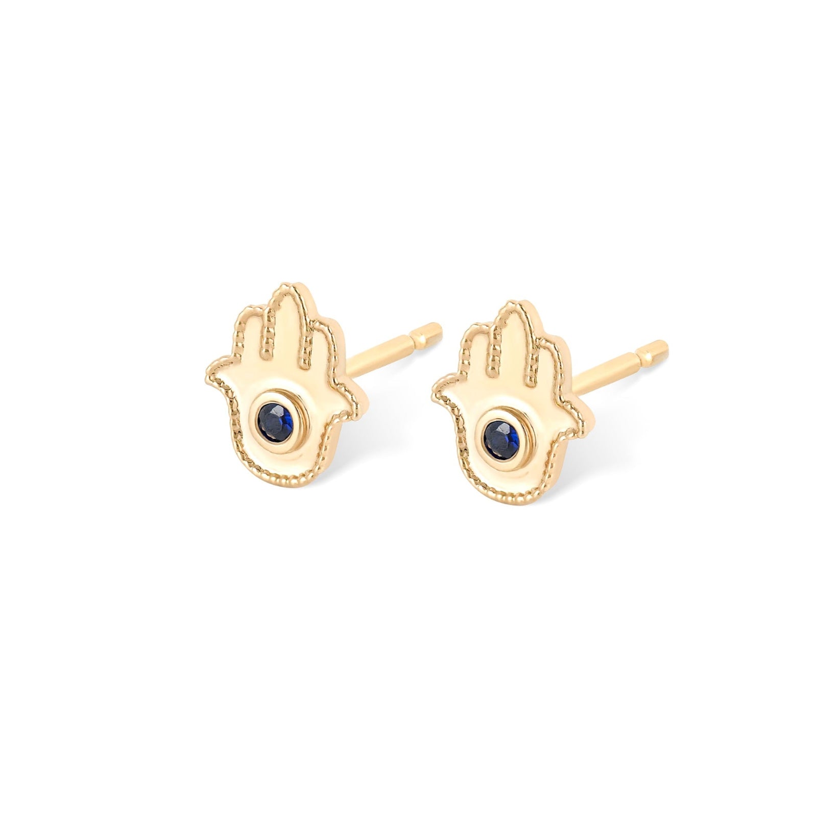 Hamsa studs side view