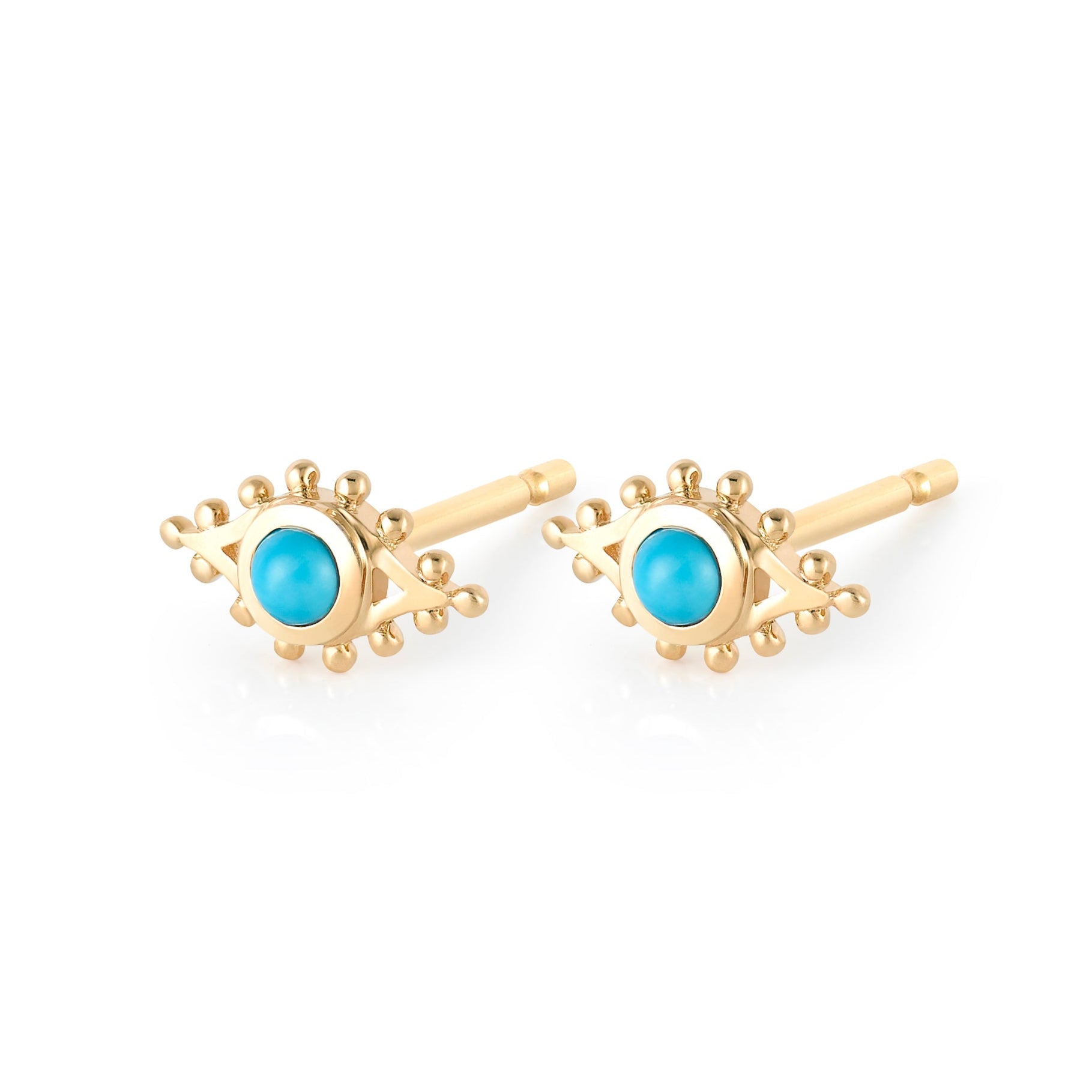 Turquoise Protection Evil Eye Studs