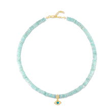 Load image into Gallery viewer, Protection Blue Peruvian Opal Necklace
