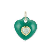 Load image into Gallery viewer, Heart Gemstone Pendant-Green Aventurine
