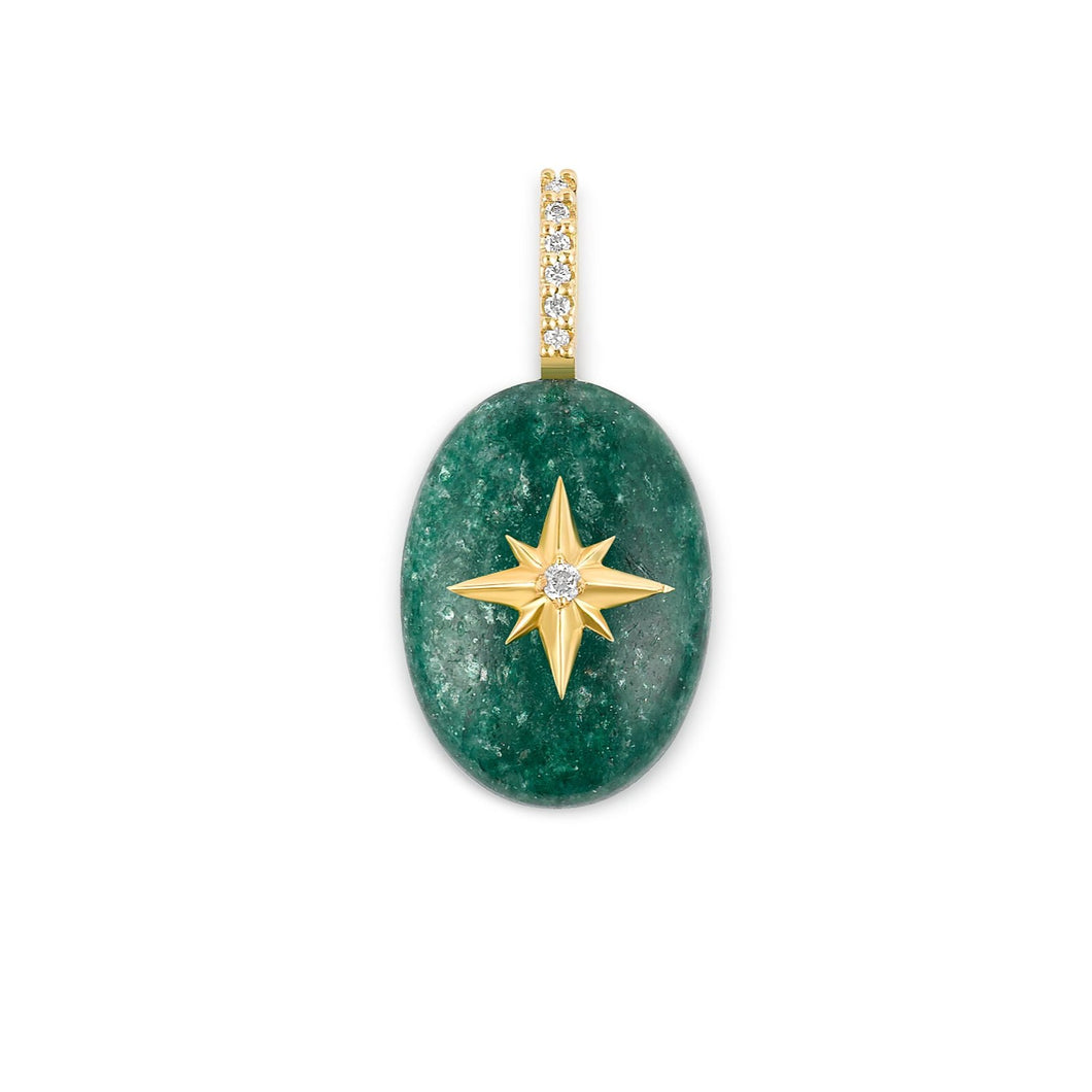 Small Oval Cabochon Charm-Starburst