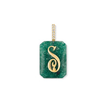 Load image into Gallery viewer, Small Emerald Cut Cabochon Monogram Charm
