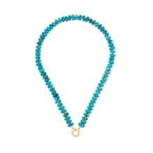 Load image into Gallery viewer, Turquoise Rondelle Bead Necklace
