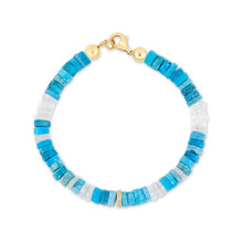 Load image into Gallery viewer, Turquoise Heishi Bead Bracelet
