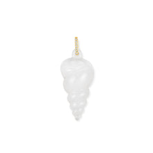 Load image into Gallery viewer, White Onyx Tulip Shell Charm
