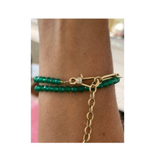 Load image into Gallery viewer, Bead &amp; Chain Wrap Bracelet- Pink Tourmaline
