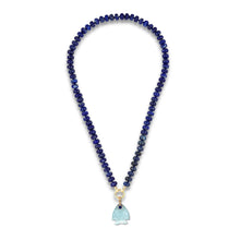 Load image into Gallery viewer, Lapis Lazuli Rondelle Bead Necklace
