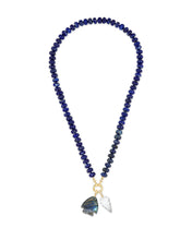 Load image into Gallery viewer, Lapis Lazuli Rondelle Bead Necklace
