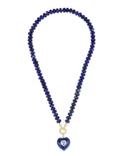 Load image into Gallery viewer, Lapis Lazuli Rondelle Bead Necklace
