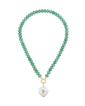 Load image into Gallery viewer, Crystal Heart Pendant - Green Amethyst
