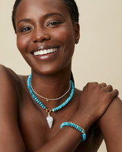 Load image into Gallery viewer, Turquoise Rondelle Bead Necklace
