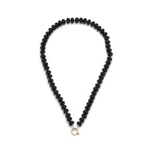 Load image into Gallery viewer, Black Onyx Rondelle Bead Necklace
