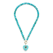 Load image into Gallery viewer, Turquoise Rondelle Bead Necklace
