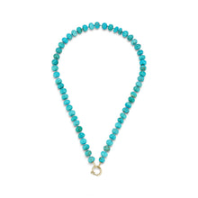 Load image into Gallery viewer, Turquoise Rondelle Bead Necklace
